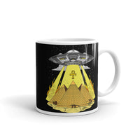 UFO Pyramids White glossy mug