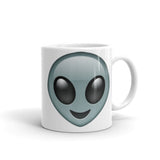 Alien Face White glossy mug