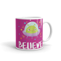 Believe (Alien) White glossy mug