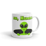 Ew, Humans White glossy mug