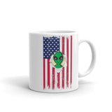 USA Alien White glossy mug