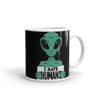 I Hate Humans White glossy mug