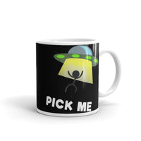 Pick Me (UFO) White glossy mug