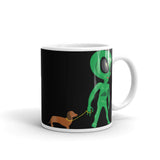 Alien Wiener White glossy mug