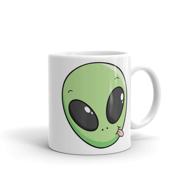 Silly Alien White glossy mug