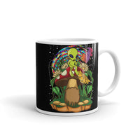 Alien Mushrooms 2 White glossy mug