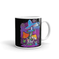 Alien Mushrooms 3 White glossy mug