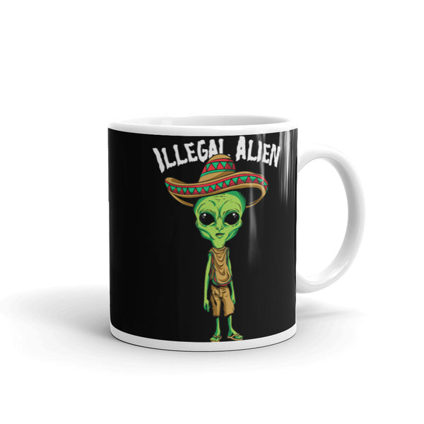 Illegal Alien White glossy mug