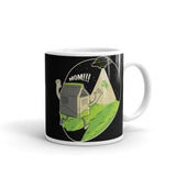 MOM! (Cow Abduction) White glossy mug