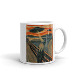 Alien Scream White glossy mug