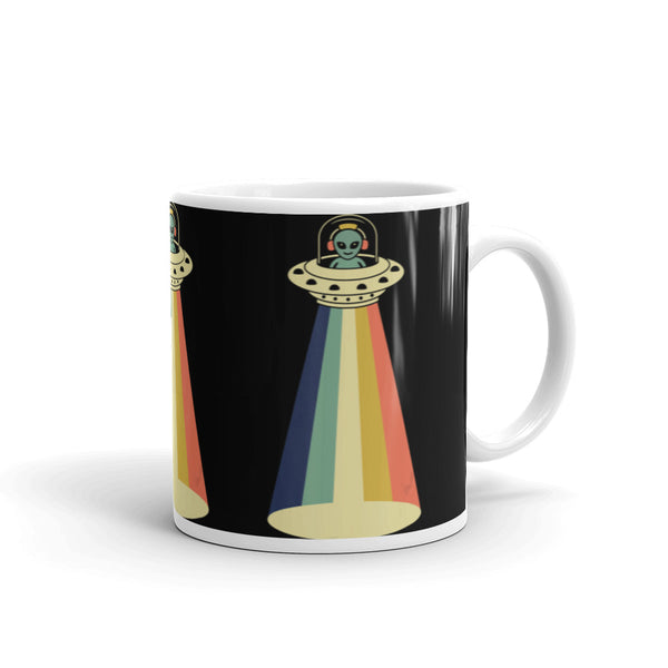 UFO Beam White glossy mug