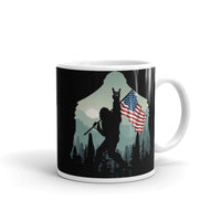 American Bigfoot White glossy mug