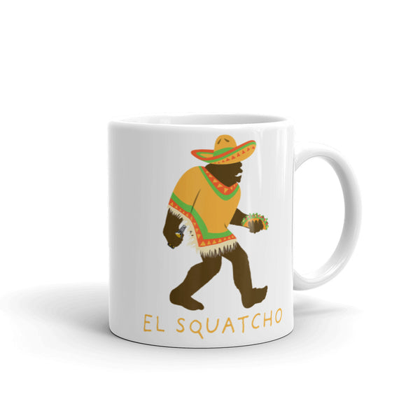 El Squatcho White glossy mug