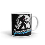 Grassquatch White glossy mug