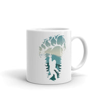 Bigfoot Print White glossy mug