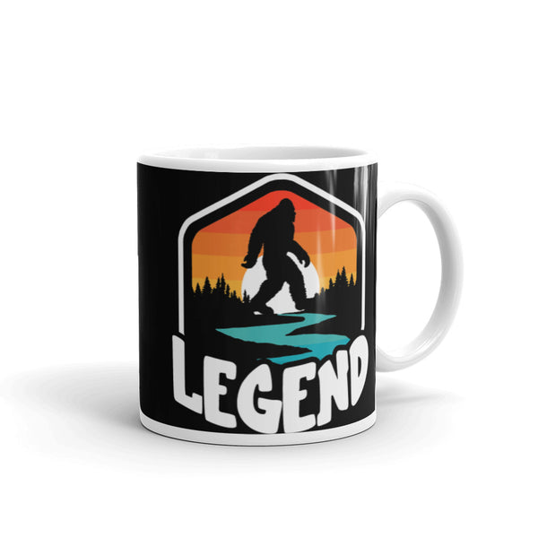 Bigfoot Legend White glossy mug