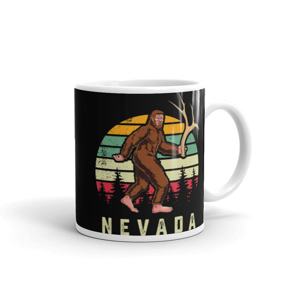 Nevada Bigfoot White glossy mug