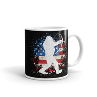 American Bigfoot White glossy mug