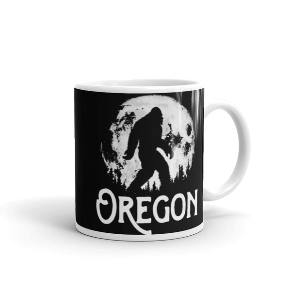 Bigfoot Oregon White glossy mug