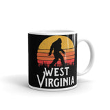 West Virginia Bigfoot White glossy mug