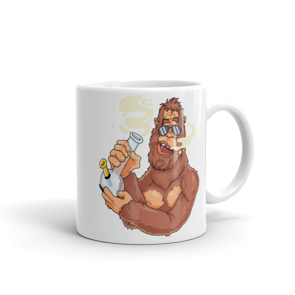 High Bigfoot White glossy mug