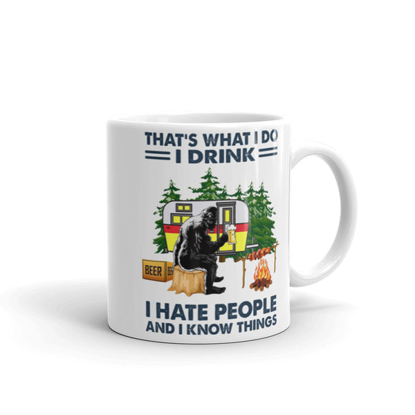 I Know Things White glossy mug