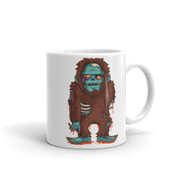 Zombie Bigfoot White glossy mug