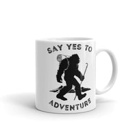 Say Yes to Adventure (Bigfoot) White glossy mug