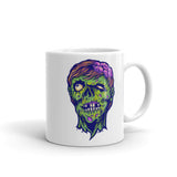 Vintage Zombie Head White glossy mug