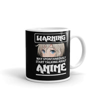 Talking About Anime White glossy mug