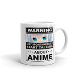 Talking About Anime White glossy mug