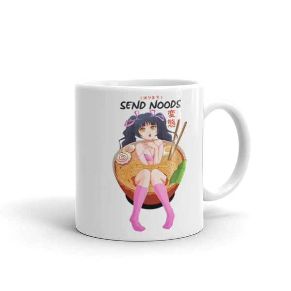 Send Noods (Anime) White glossy mug