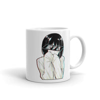 Sad Anime Girl White glossy mug