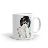 Sad Anime Girl White glossy mug