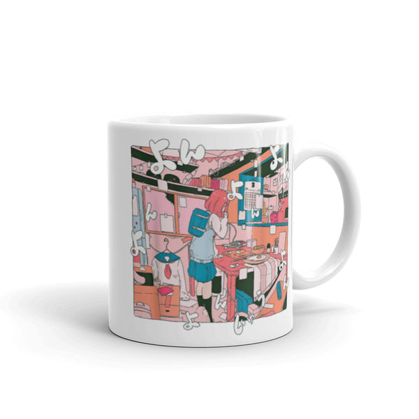 Retro Anime White glossy mug