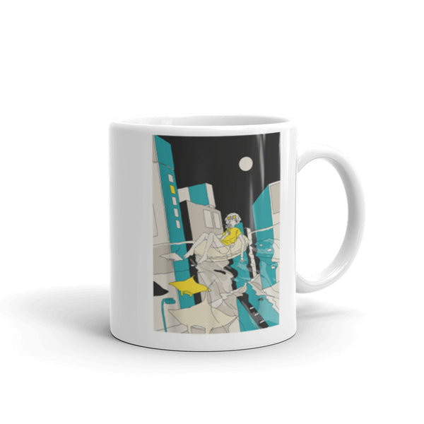 Retro Anime 2 White glossy mug