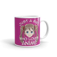 Just a Girl Who Loves Anime 4 White glossy mug