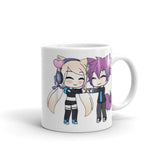 Kawaii Chibi White glossy mug