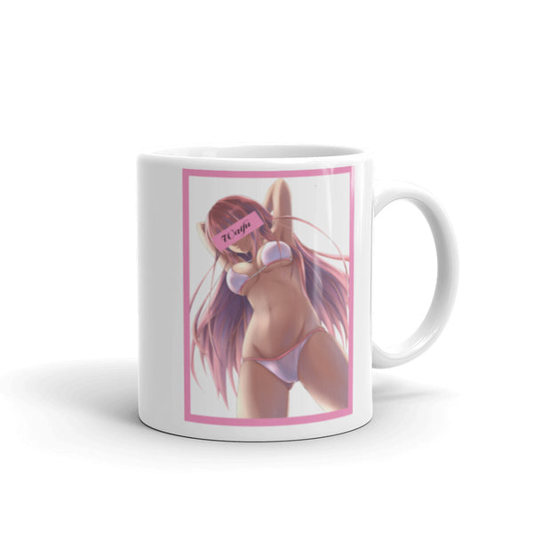 Sexy Waifu White glossy mug