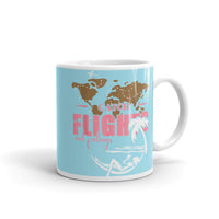 Catch Flights Not Feelings 29 White glossy mug