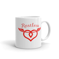 Restless White glossy mug