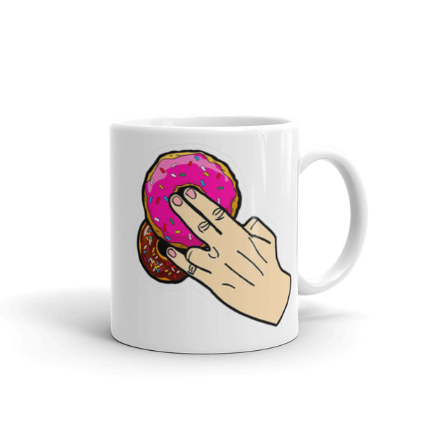 Donut Shocker White glossy mug