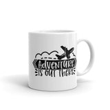 Adventure is Out There White glossy mug