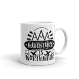 Adventure is Worthwhile White glossy mug