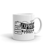 Explore More White glossy mug