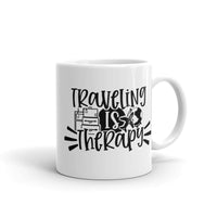 Traveling is My Therapy 2 White glossy mug