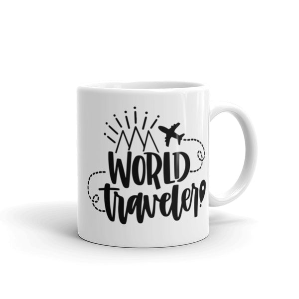 World Traveler 2 White glossy mug