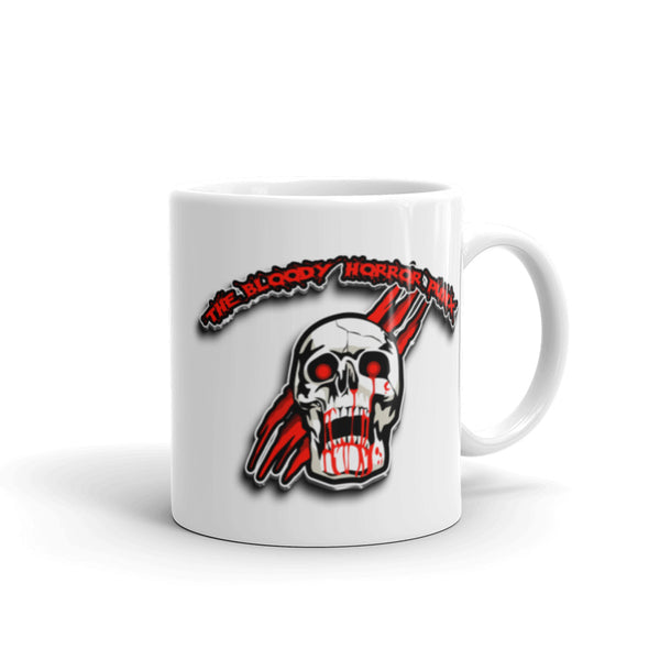 The Bloody Horror Punx Logo White glossy mug