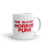 The Bloody Horror Punx (Text 1) White glossy mug