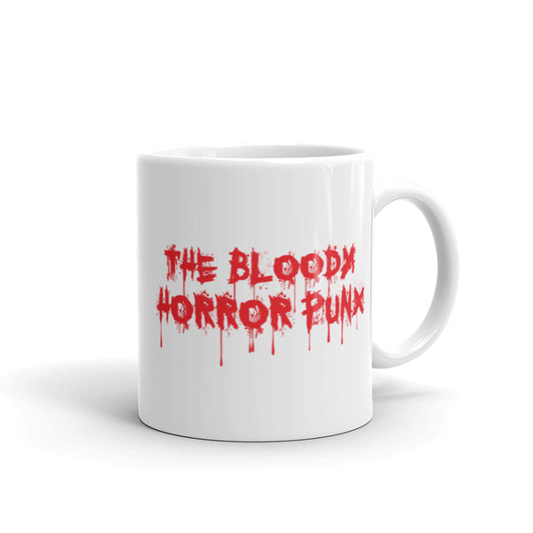 The Bloody Horror Punx (Text 3) White glossy mug